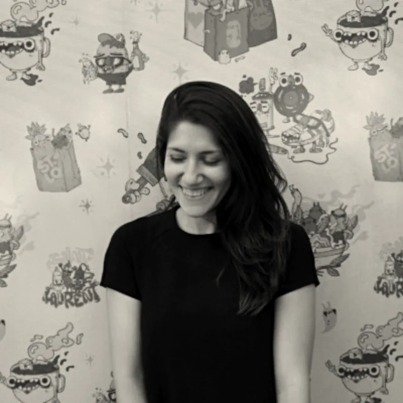 Sabrina Selimovic, black-and-white portrait photograph